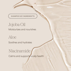 Raw Sugar Niacinamide illustration highlights scalp health support.