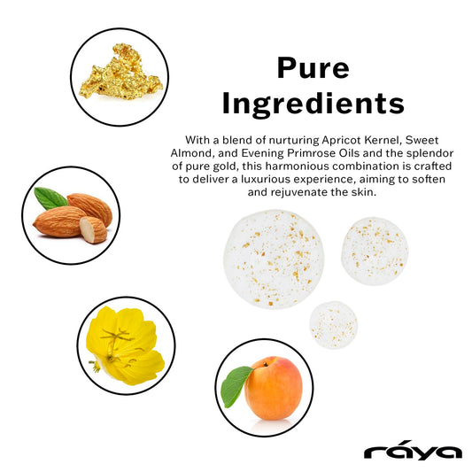 Raya 24K gold serum dropper enabling precise application.