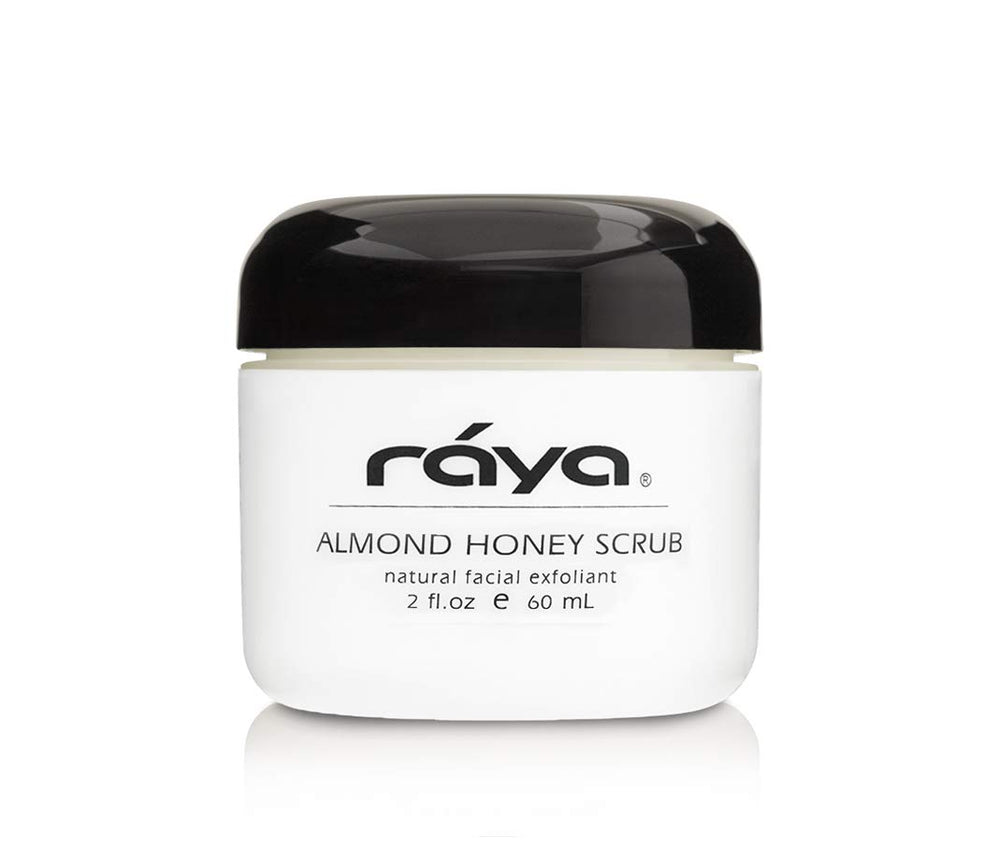 RAYA scrub on bathroom counter with clean branding.