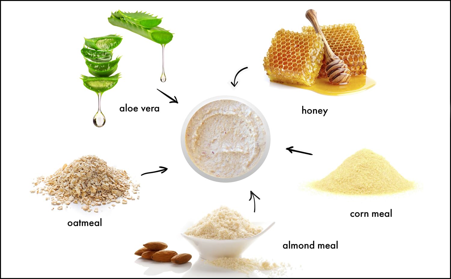 RAYA Almond Honey Facial Scrub tube in use, gentle exfoliation for smooth skin.