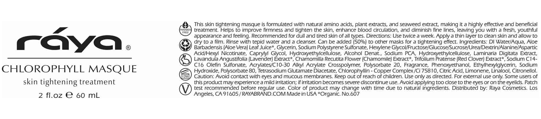 Raya Chlorophyll Masque after use reveals a refreshed, tightened complexion.