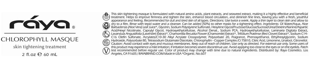 Raya Chlorophyll Masque after use reveals a refreshed, tightened complexion.