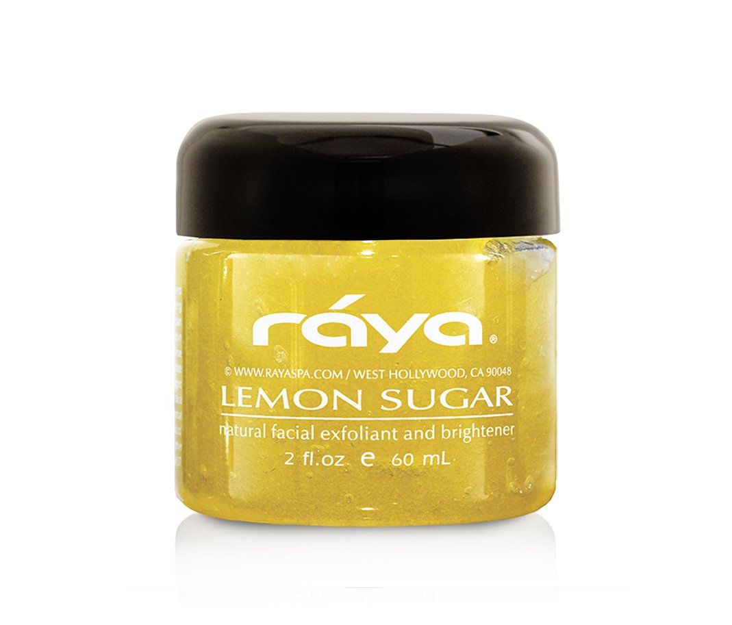 Raya Lemon Sugar Facial Scrub after-use glow suggests smoother skin texture.