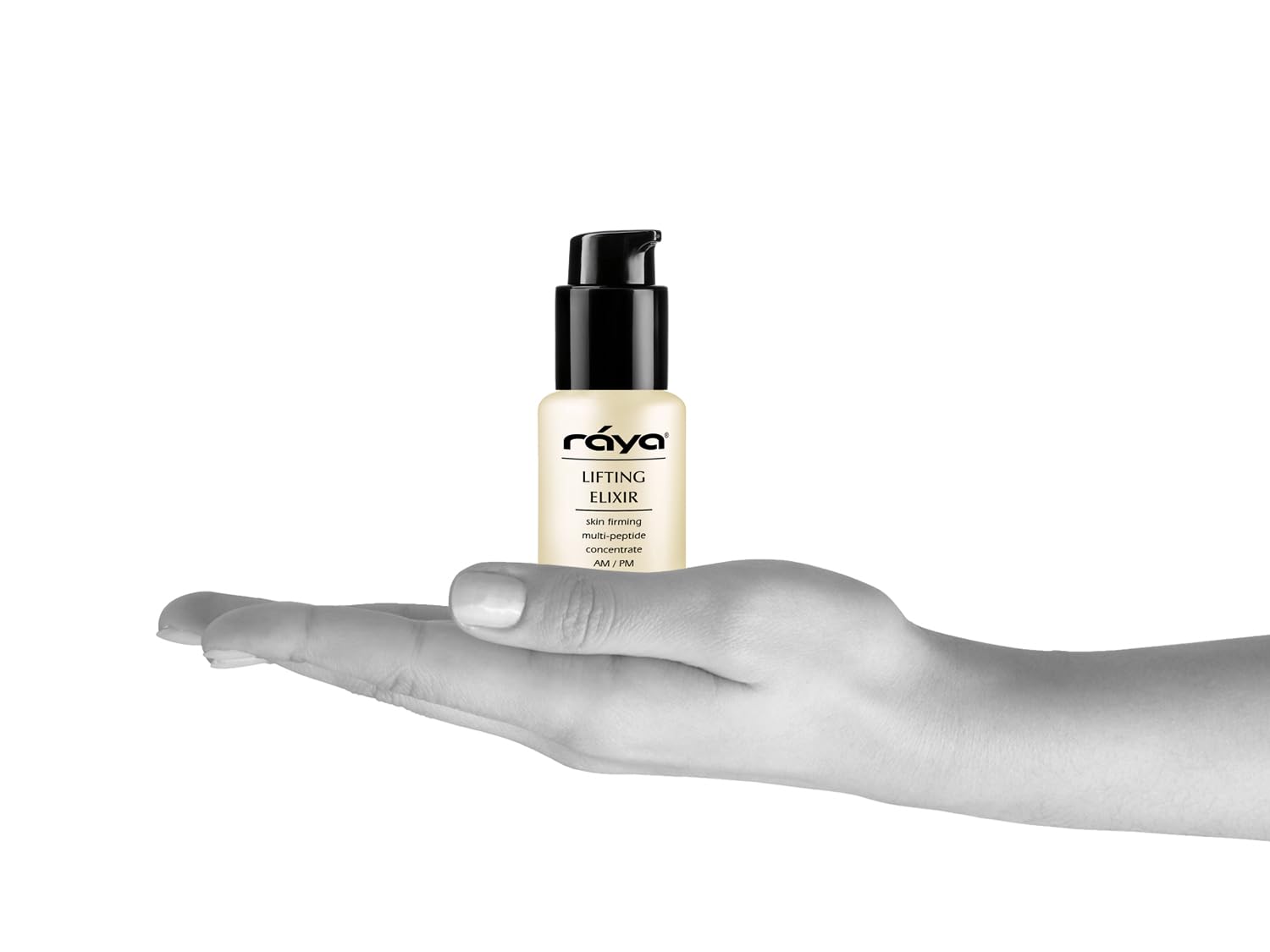 Raya Lifting Elixir packaging box, premium USA-made formulation with natural ingredients