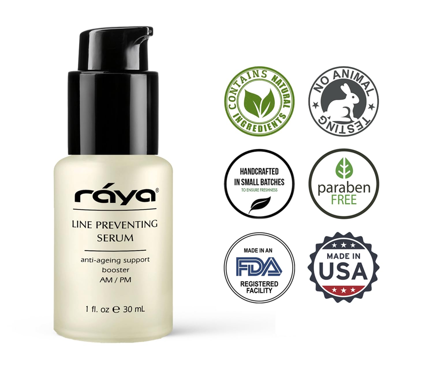 Raya Line Preventing Serum with Ginseng Extract highlights revitalizing ingredients