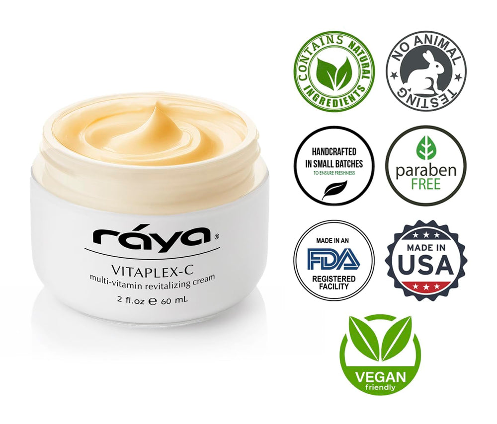 Raya Vitaplex-C Cream aloe-ginseng blend emphasizing natural ingredients