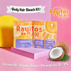 Rayitos de Sol coconut oil protective layer protects skin during bleaching