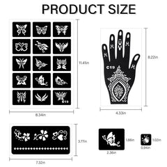 RAZET tattoo stencils with words and symbols for expressive temporary tattoos