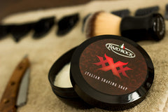 RazoRock XXX Italian shaving soap jar front view highlighting the large jar for daily use