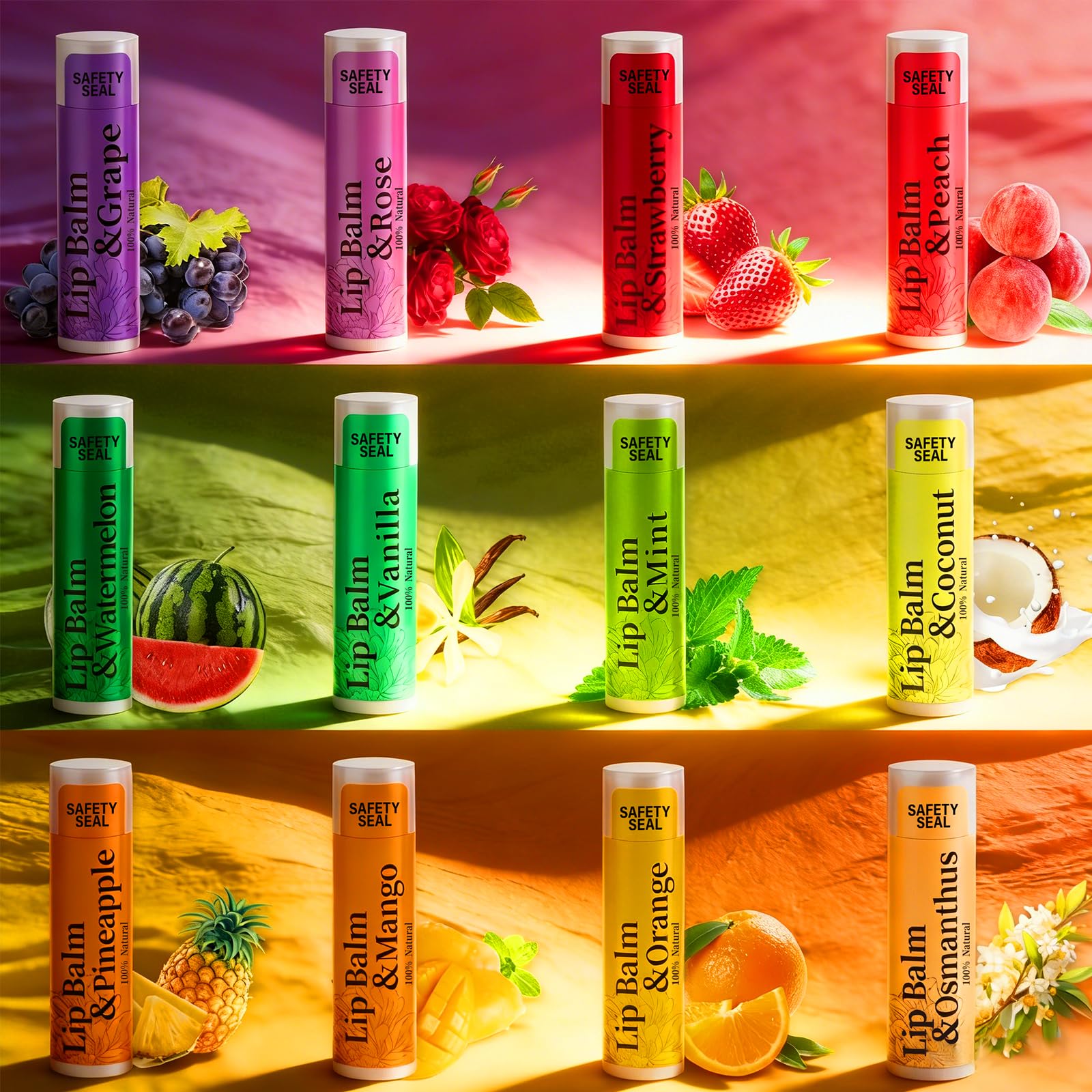 RBUGR lip balm grape flavor provides on-the-go moisture.