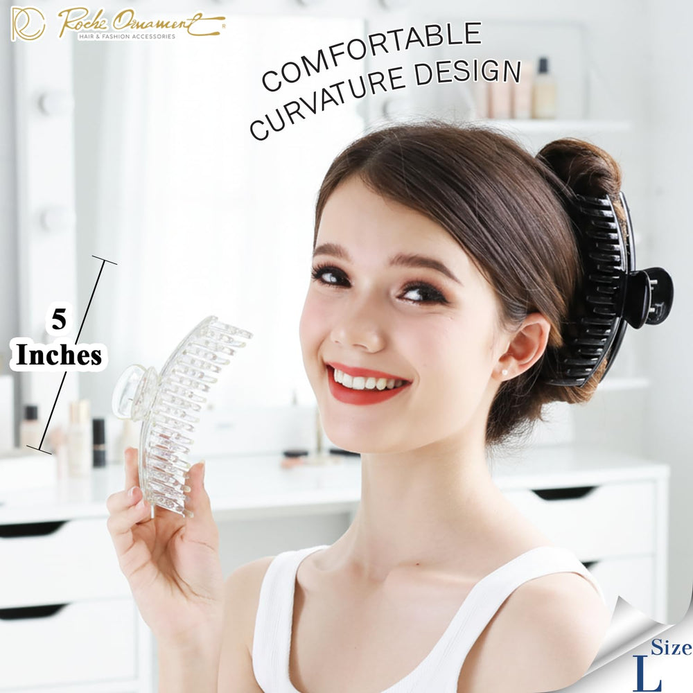 RC ROCHE hair clip worn during workouts for secure ponytails.