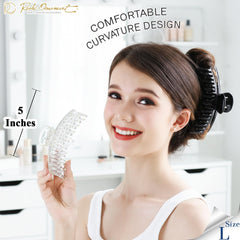 RC ROCHE hair clip worn during workouts for secure ponytails.