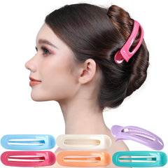 RC ROCHE ORNAMENT flat claw clip pastel pink secures hair for all-day wear