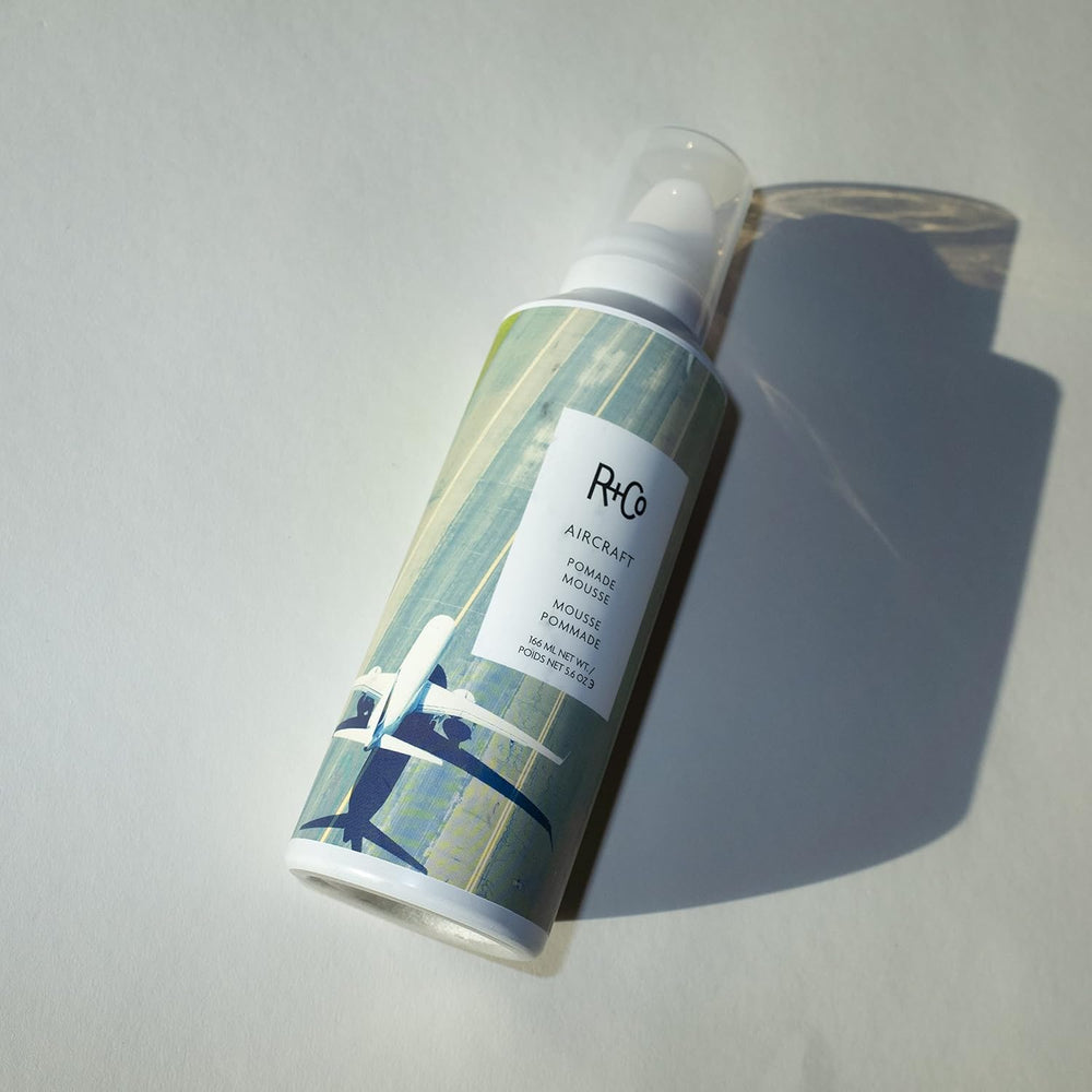 R+CO Aircraft Pomade Mousse foam dispenser for even spread