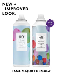 R+Co Balloon mist dispense creates a fine spray for quick texture and lift.