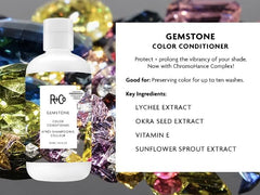 R+Co Gemstone Color Shampoo lather demonstrates gentle cleansing for color-treated hair