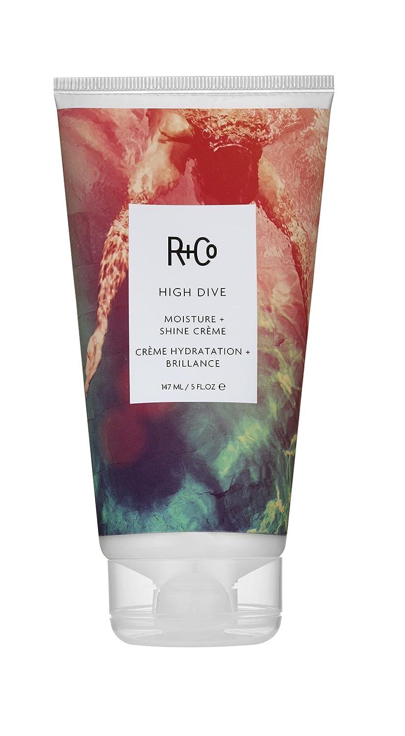 R+Co High Dive bottle pouring to hydrate and add shine