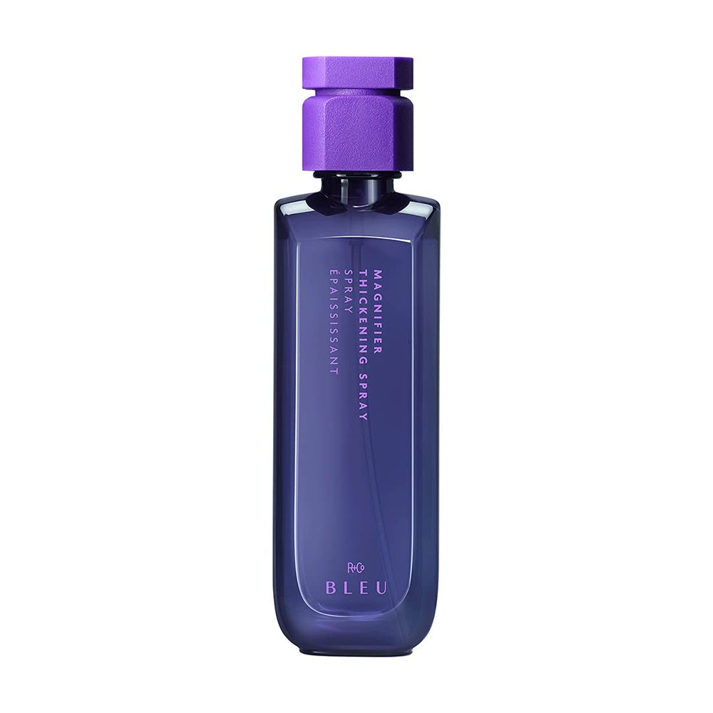 R+Co Magnifier Thickening Spray bottle ready for instant root lift and lightweight hold.
