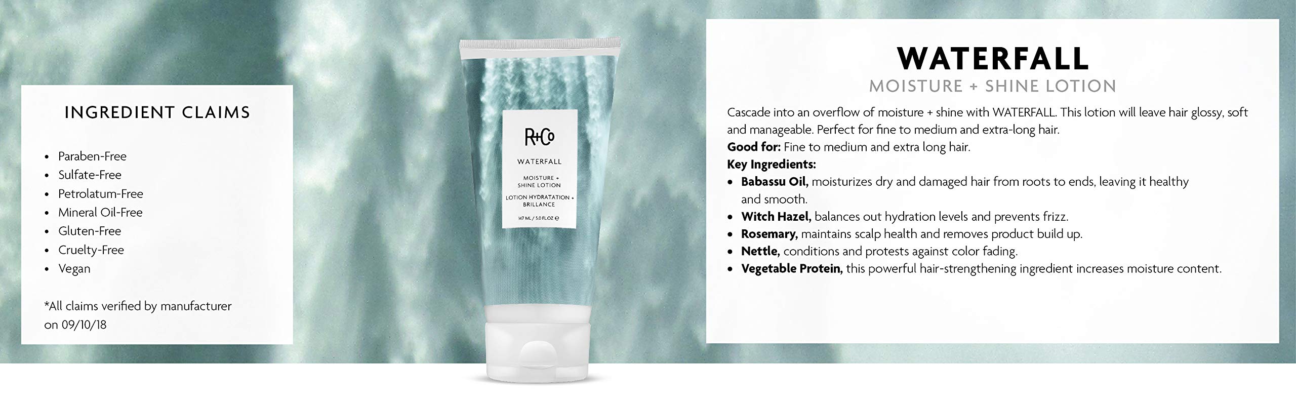 R+Co Waterfall long-hair ends care for moisture and control.