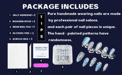 Rdntbeu durable, easy-to-remove press-ons for repeated use.