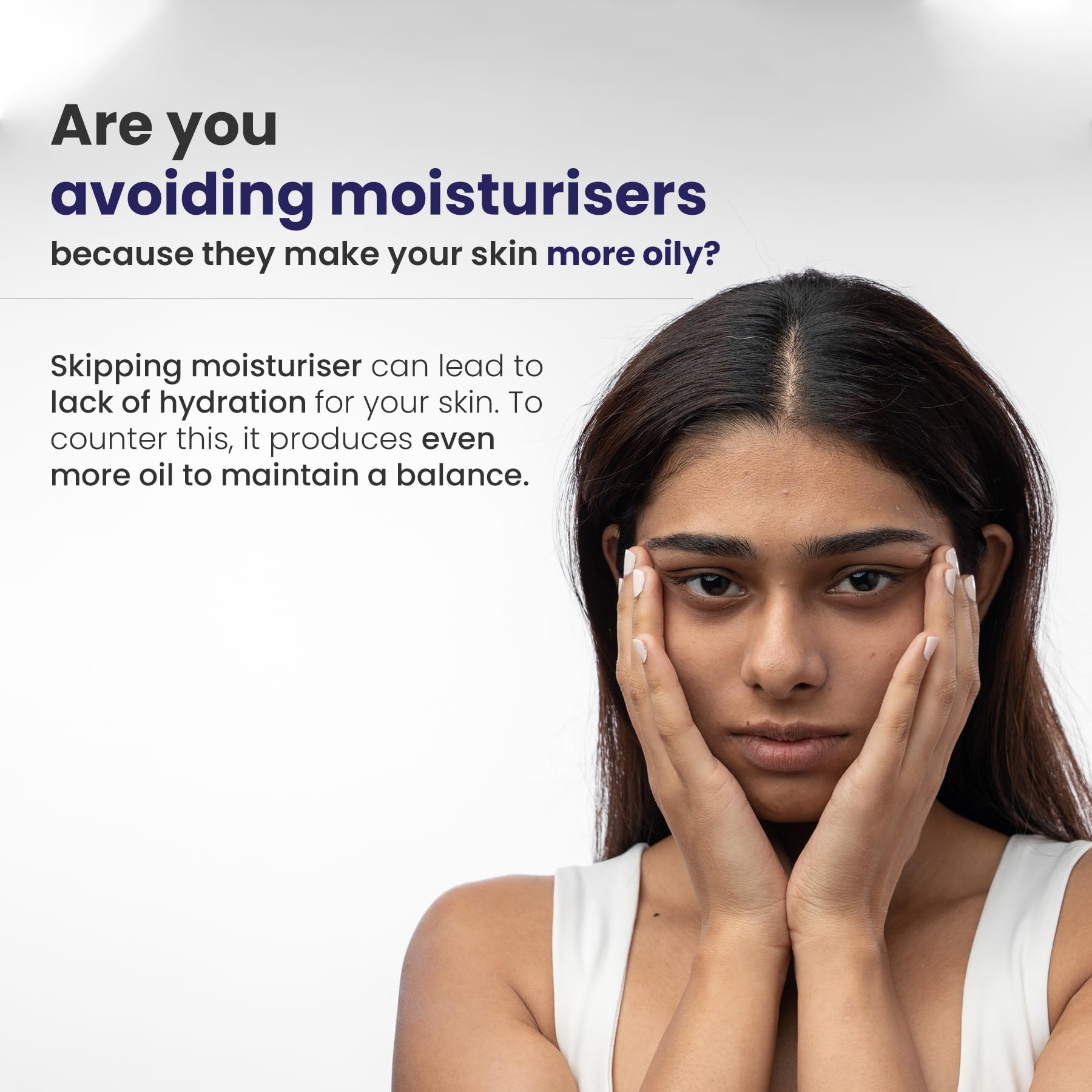 RE' EQUIL Moisturiser on hand demonstrating lightweight application