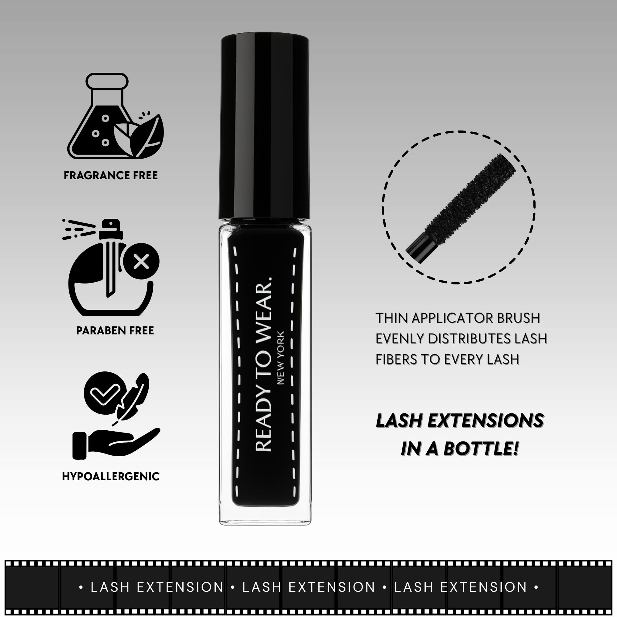 Ready To Wear Lash Extension dramatic before and after look