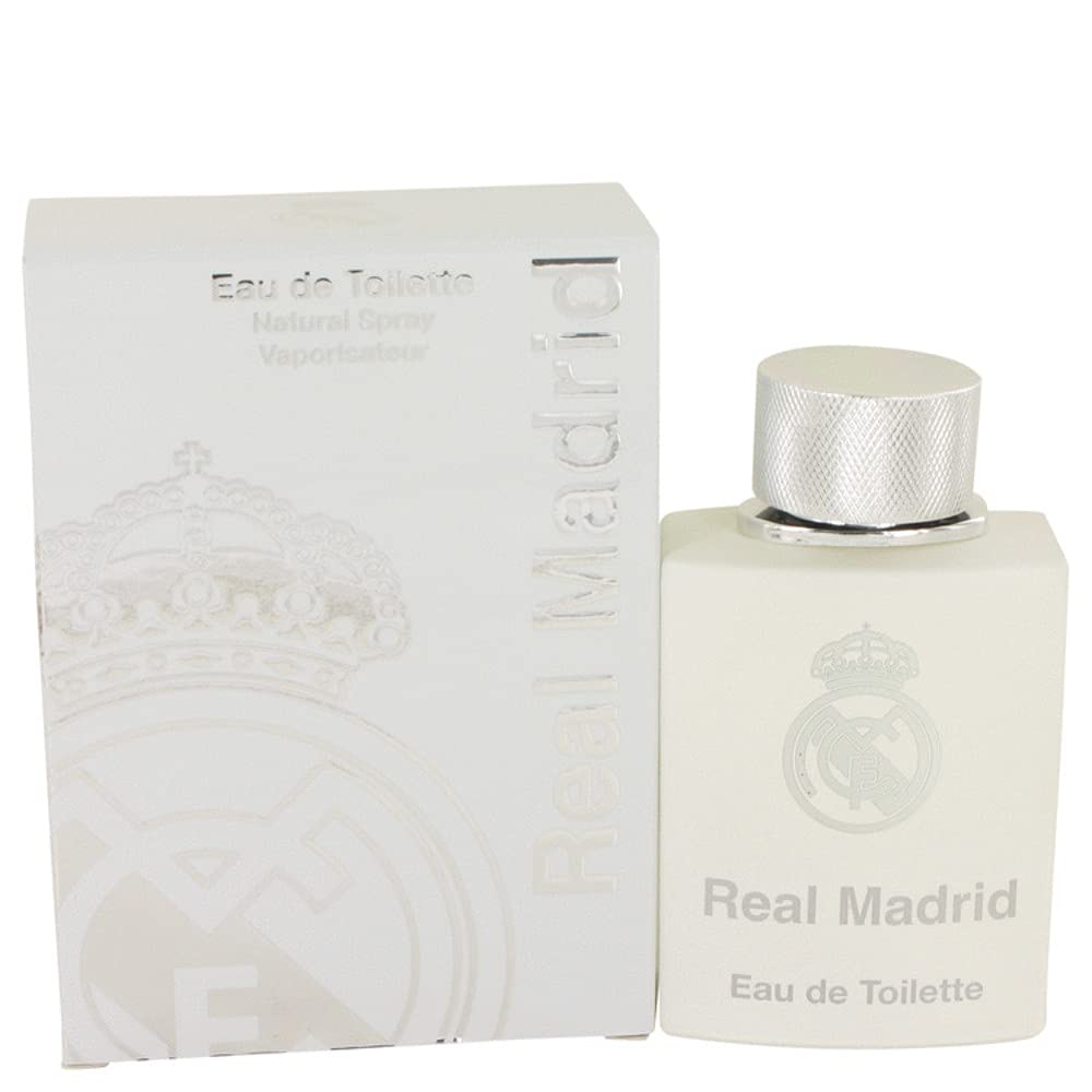 Real Madrid FC EDT bottle pour showcases a versatile fragrance for evening wear