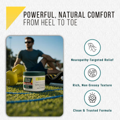 Real Time Pain Relief foot cream used in a relaxing daily routine.