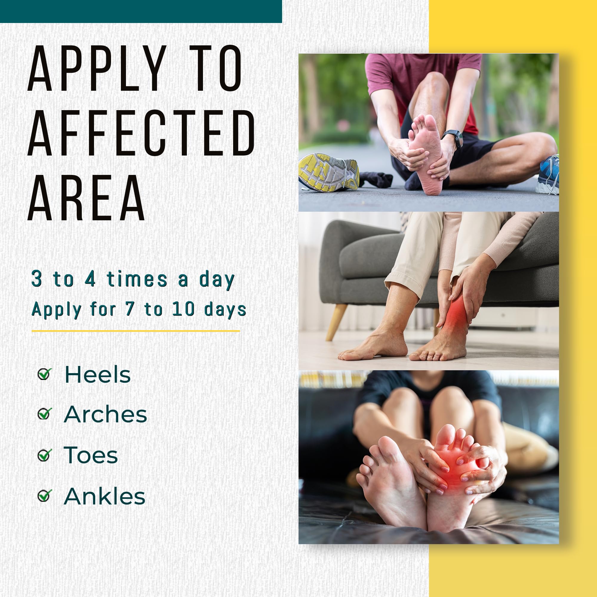 Real Time Pain Relief foot cream texture being spread for smooth absorption.