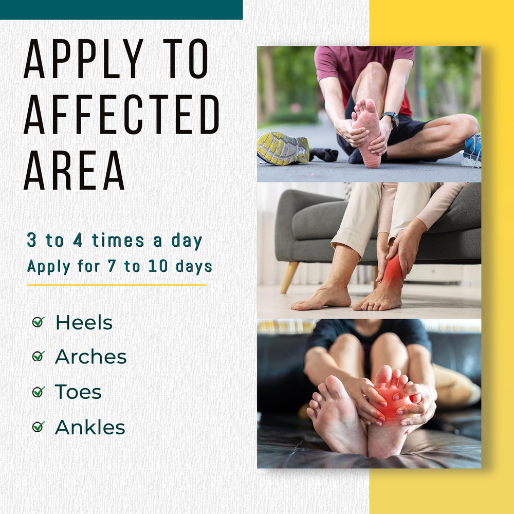 Real Time Pain Relief foot cream texture being spread for smooth absorption.