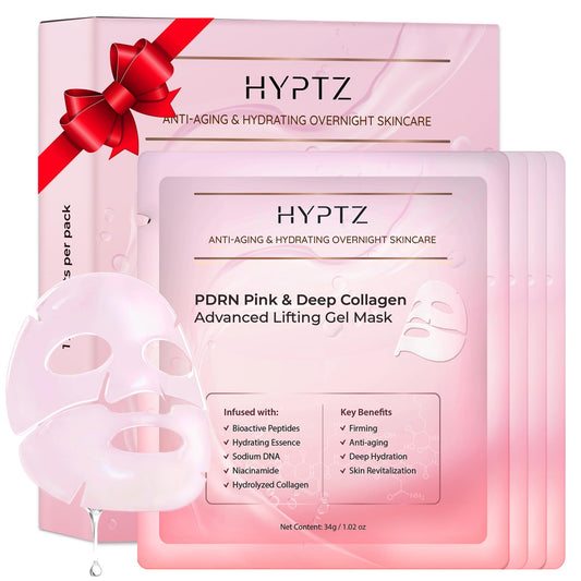 Realori Salmon DNA PDRN mask close-up showing hydrating gel texture for radiant skin.