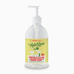 Rebel Green hand washing routine with light foam.