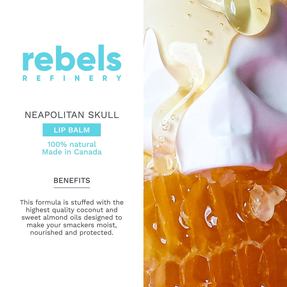 REBELS REFINERY Black Mint skull balm tube cools and protects lips