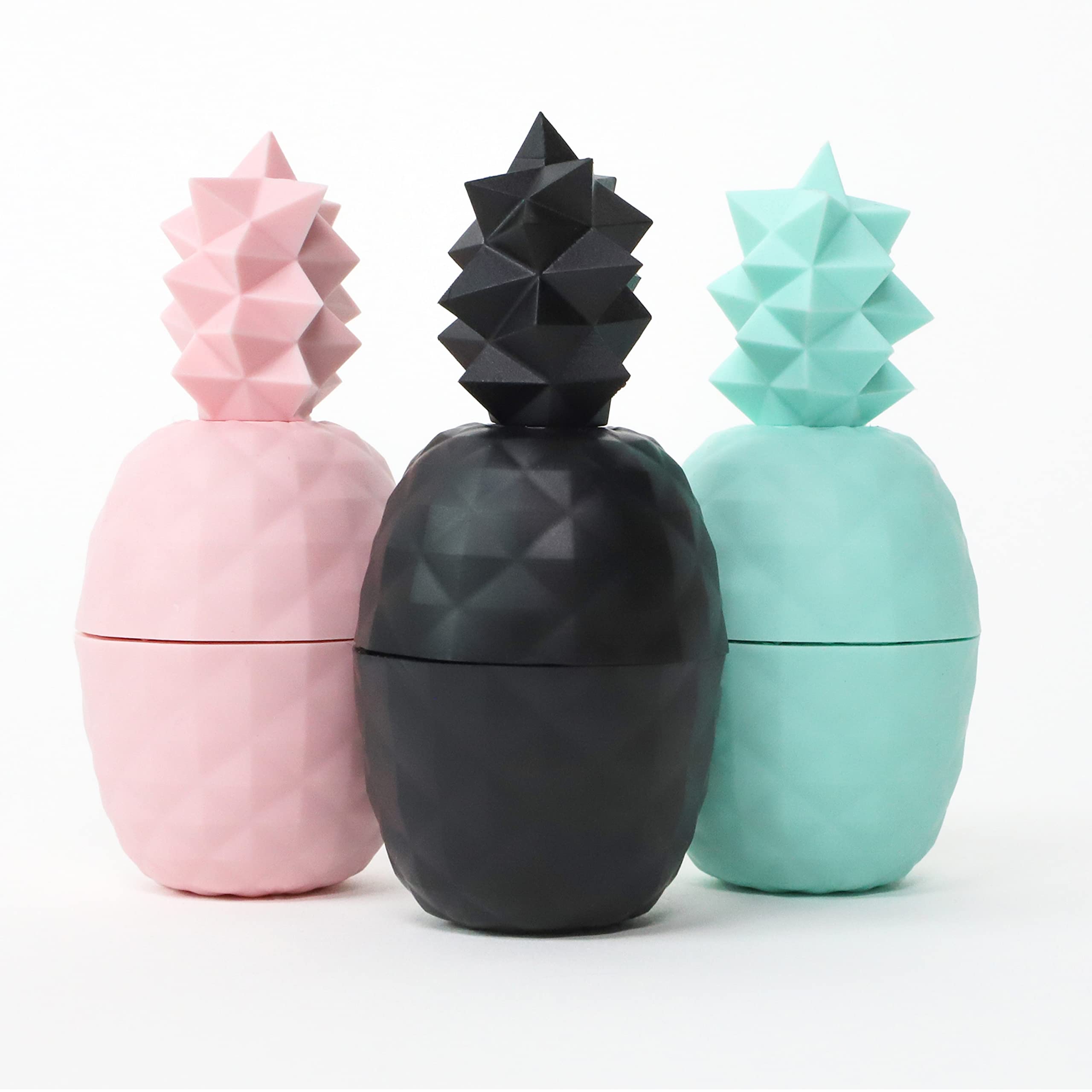 Rebels Refinery pineapple lip balm 3-pack front view, showing three flavors for moisturized lips.