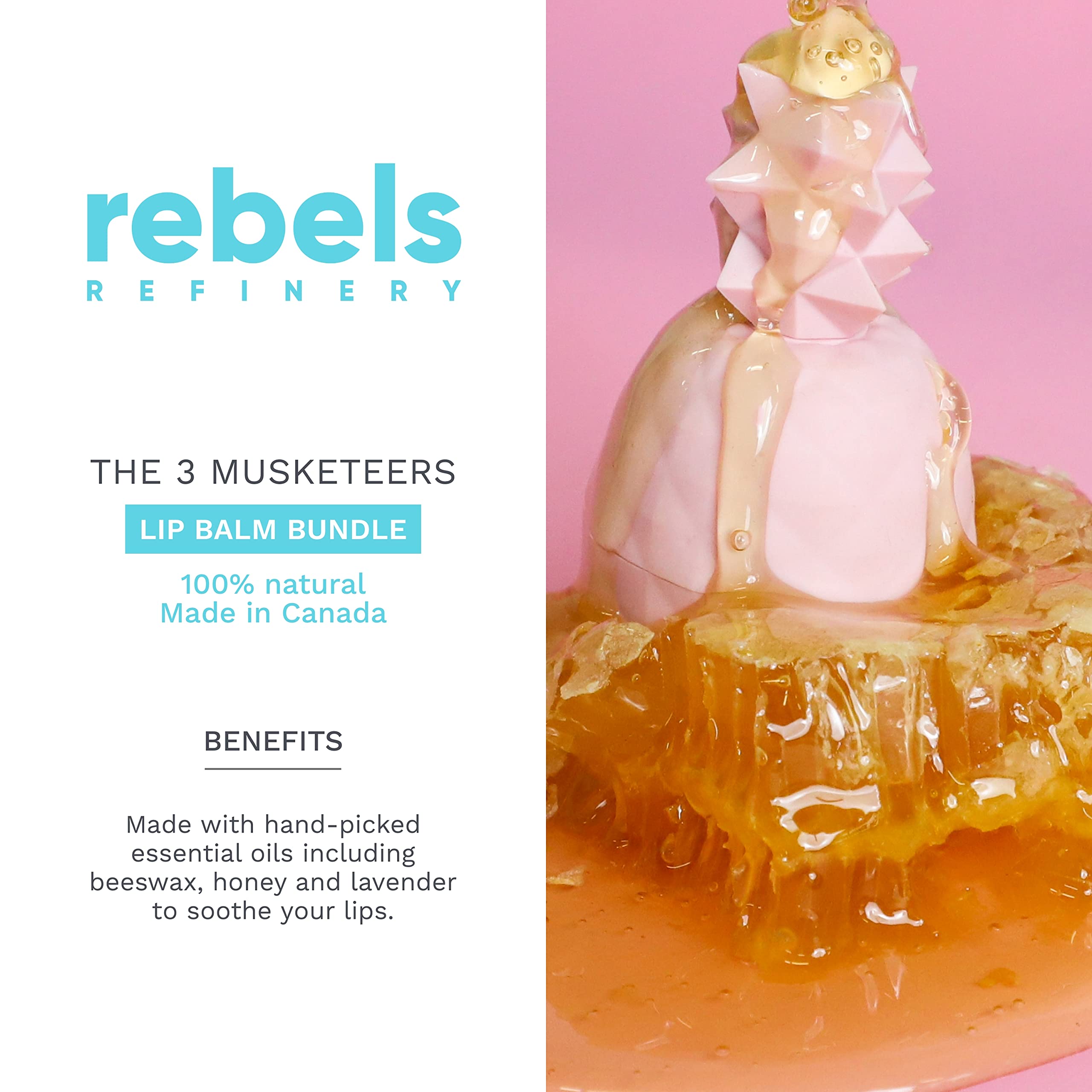 REBELS REFINERY teal cactus summer citrus lip balm closeup provides refreshing flavor.