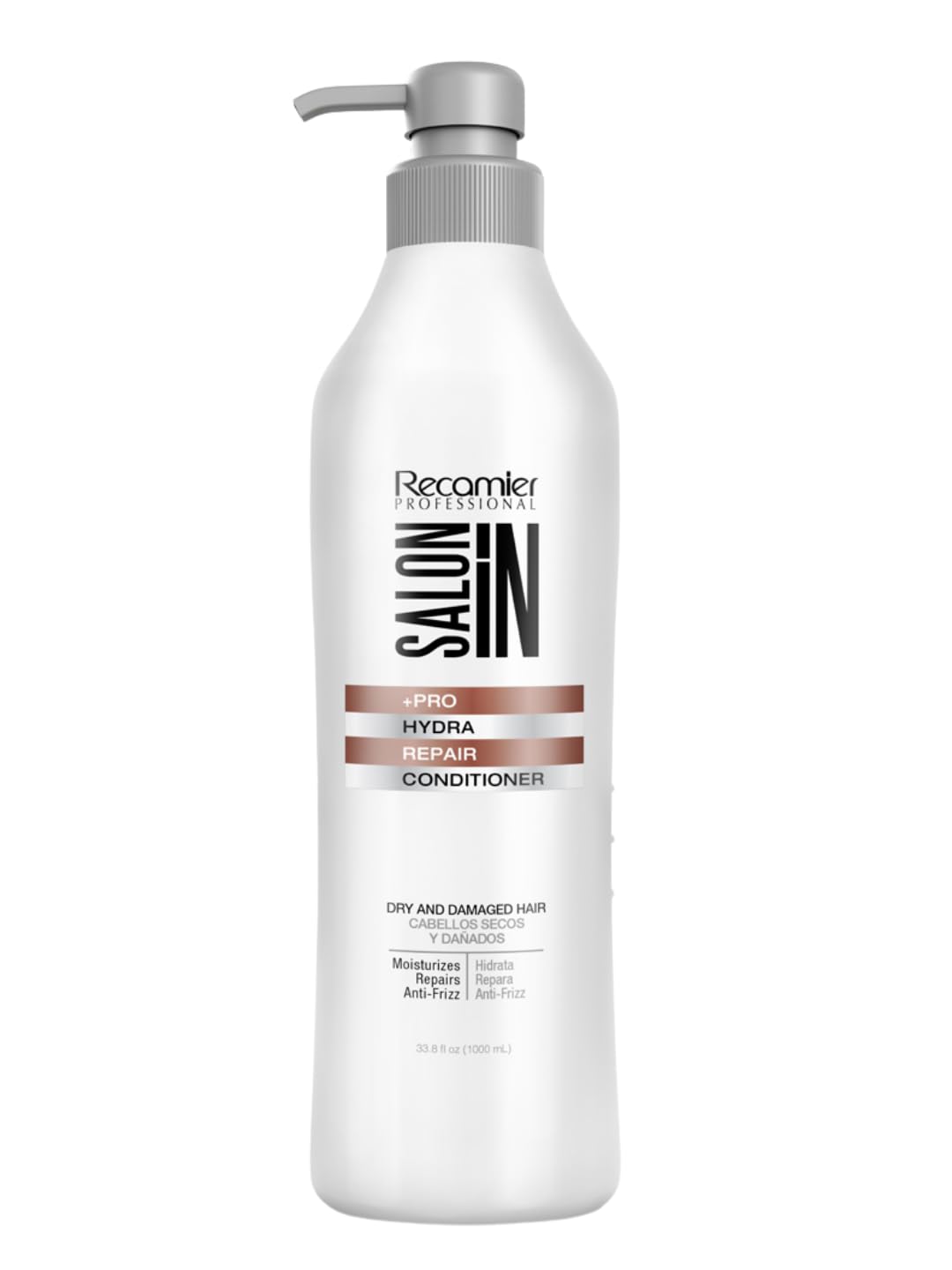 RECAMIER Hydra Repair Conditioner bottle demonstrates deep moisture for dry hair.