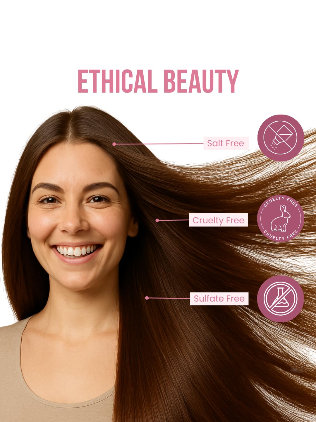 RECAMIER Liss Control Serum frizz-control action demonstrated for a polished look.