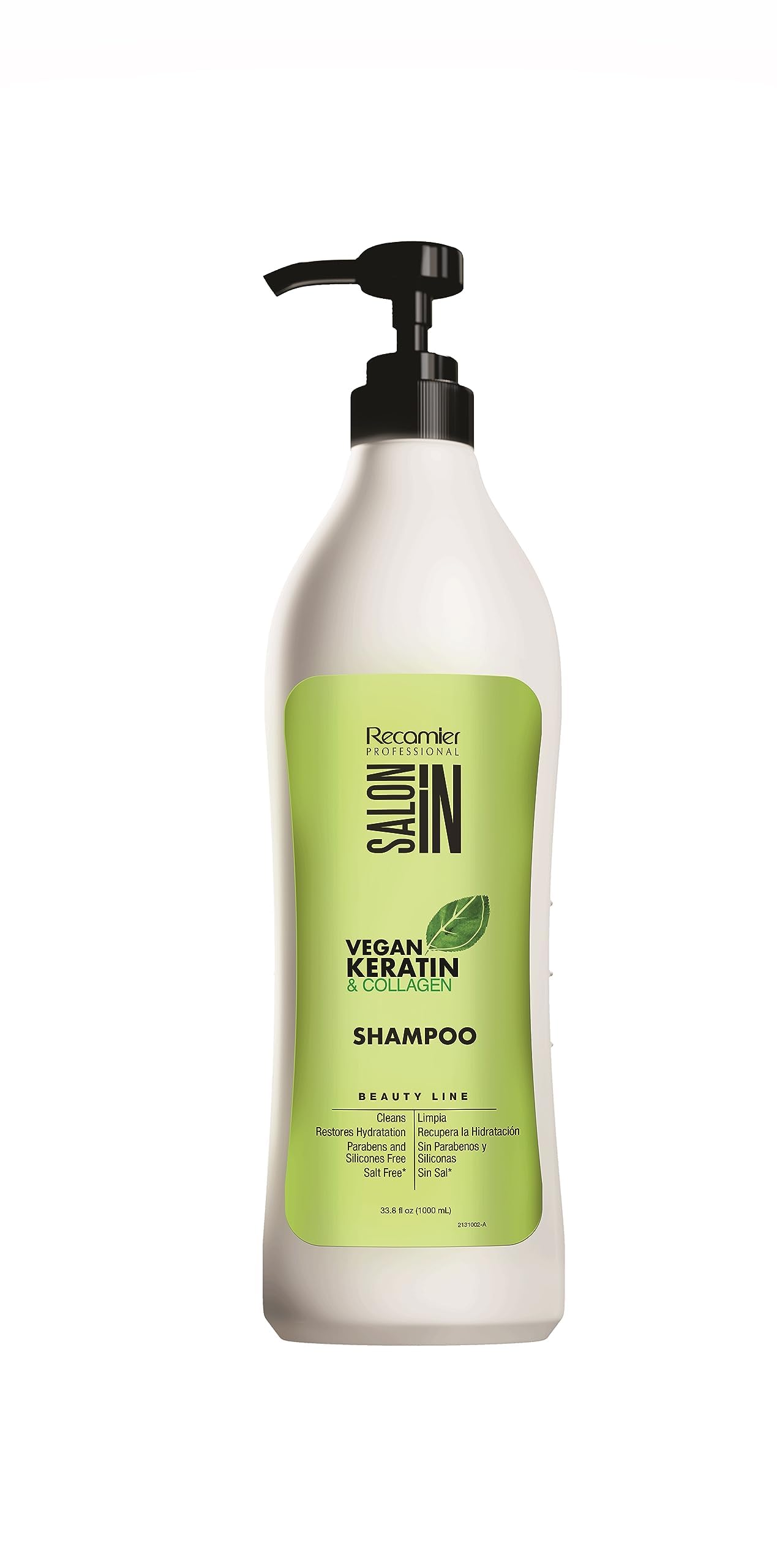 Recamier Vegan Keratin & Collagen Kit packaging highlights a clean formula.