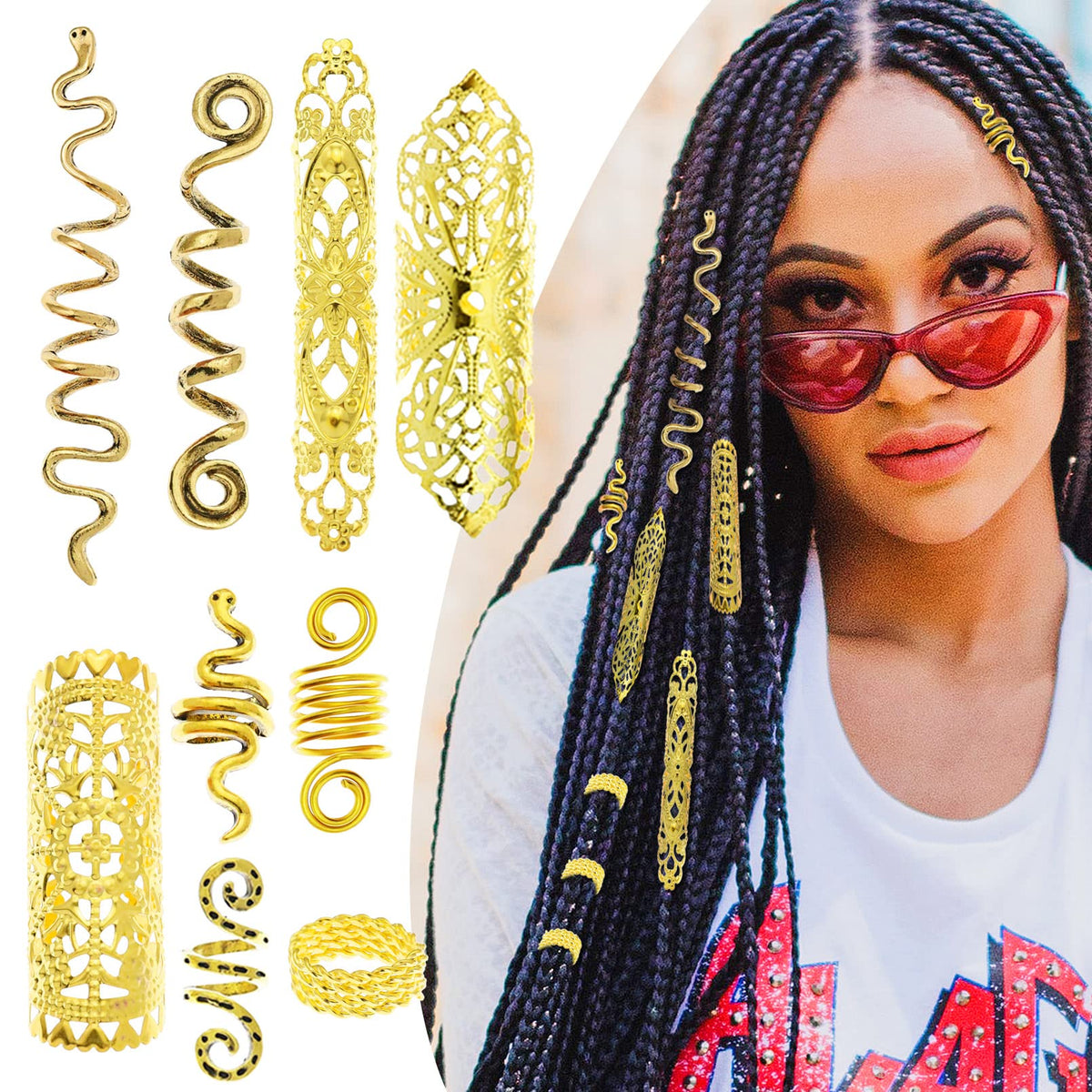 RechicGu 58pcs braid jewelry set with storage bag for organized styling.
