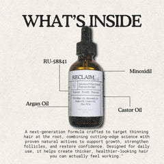 Reclaim Gang castor oil infusion nourishes hair follicles.