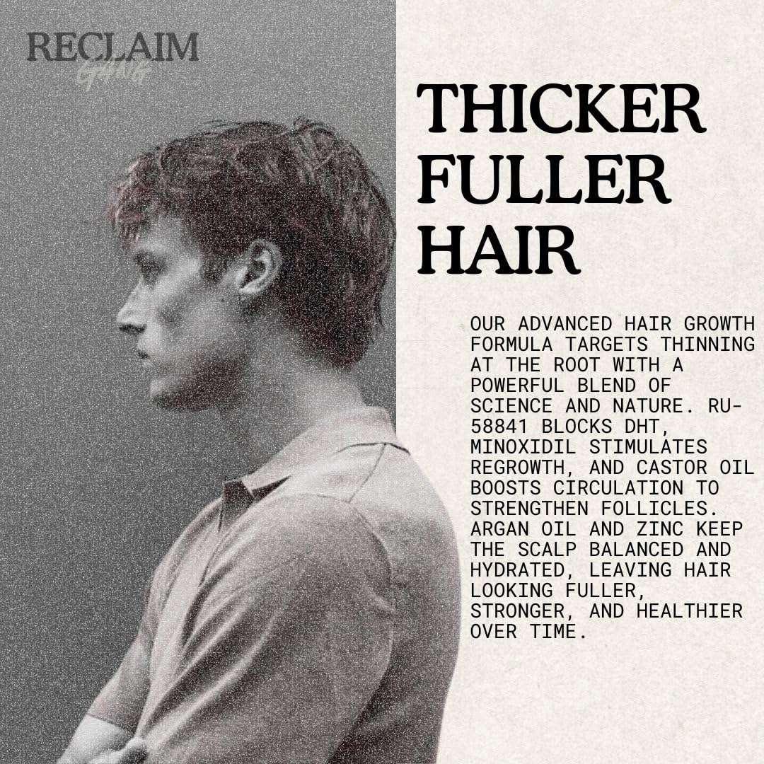 Reclaim Gang serum dropper closeup for precise scalp application.