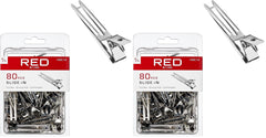 Red by Kiss 80-piece slide-in clips for secure grip during styling.