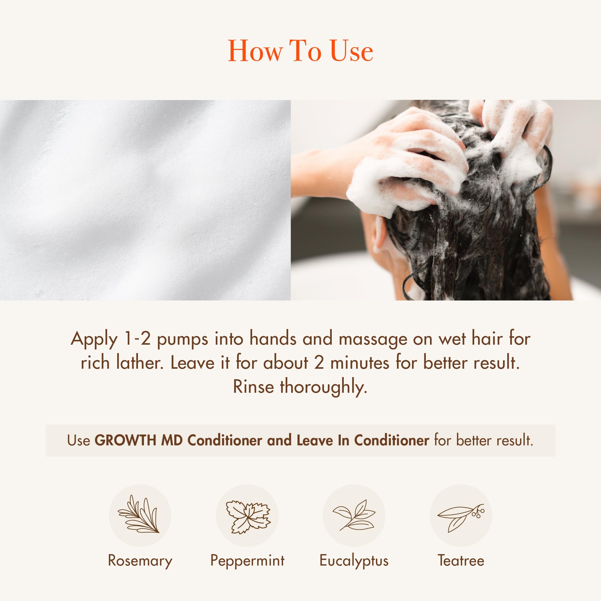 Menthol cooling action of Red by Kiss Growth MD Scalp Shampoo