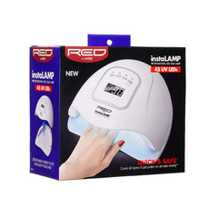Red by Kiss instaLAMP Pro 45-LED array closeup demonstrates efficient curing near nails.