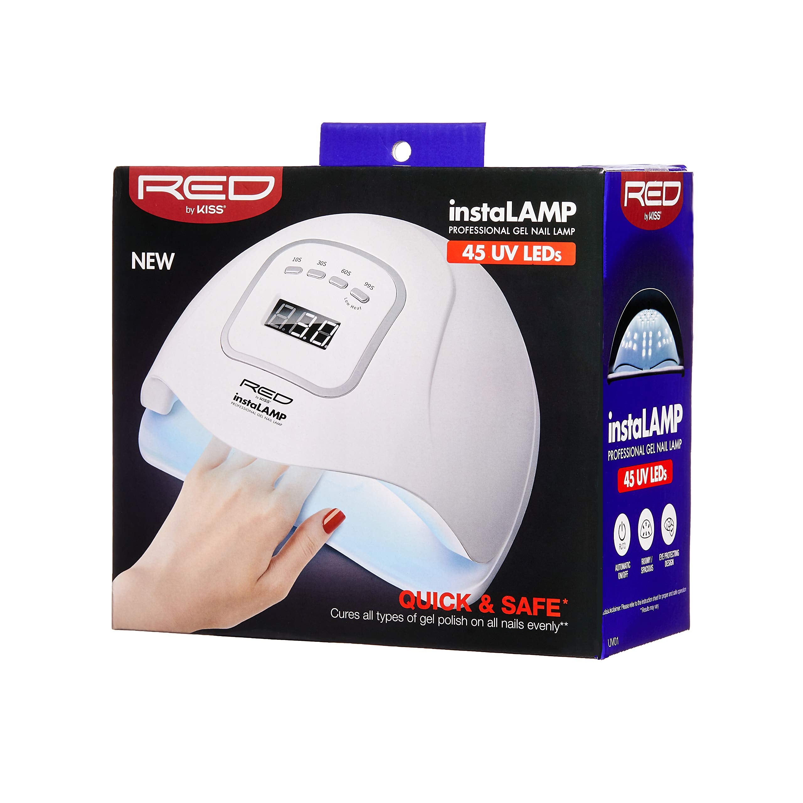 Red by Kiss instaLAMP Pro detachable top enables easy pedicure setup.