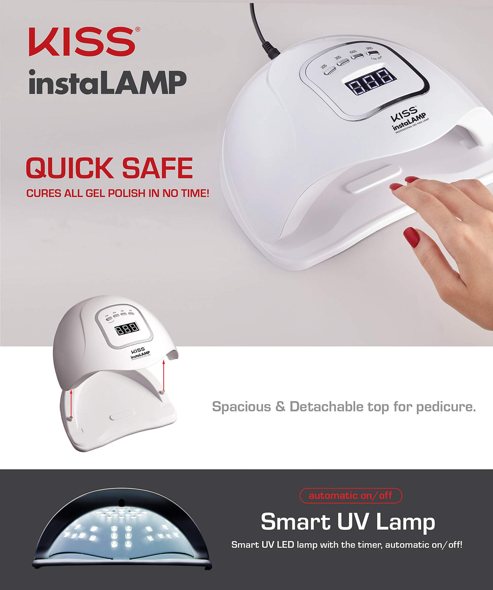 Red by Kiss instaLAMP Pro portable design with battery power for on-the-go manicures.