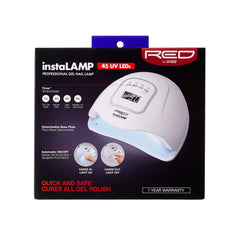 Red by Kiss instaLAMP Pro timer dial display shows four curing options.