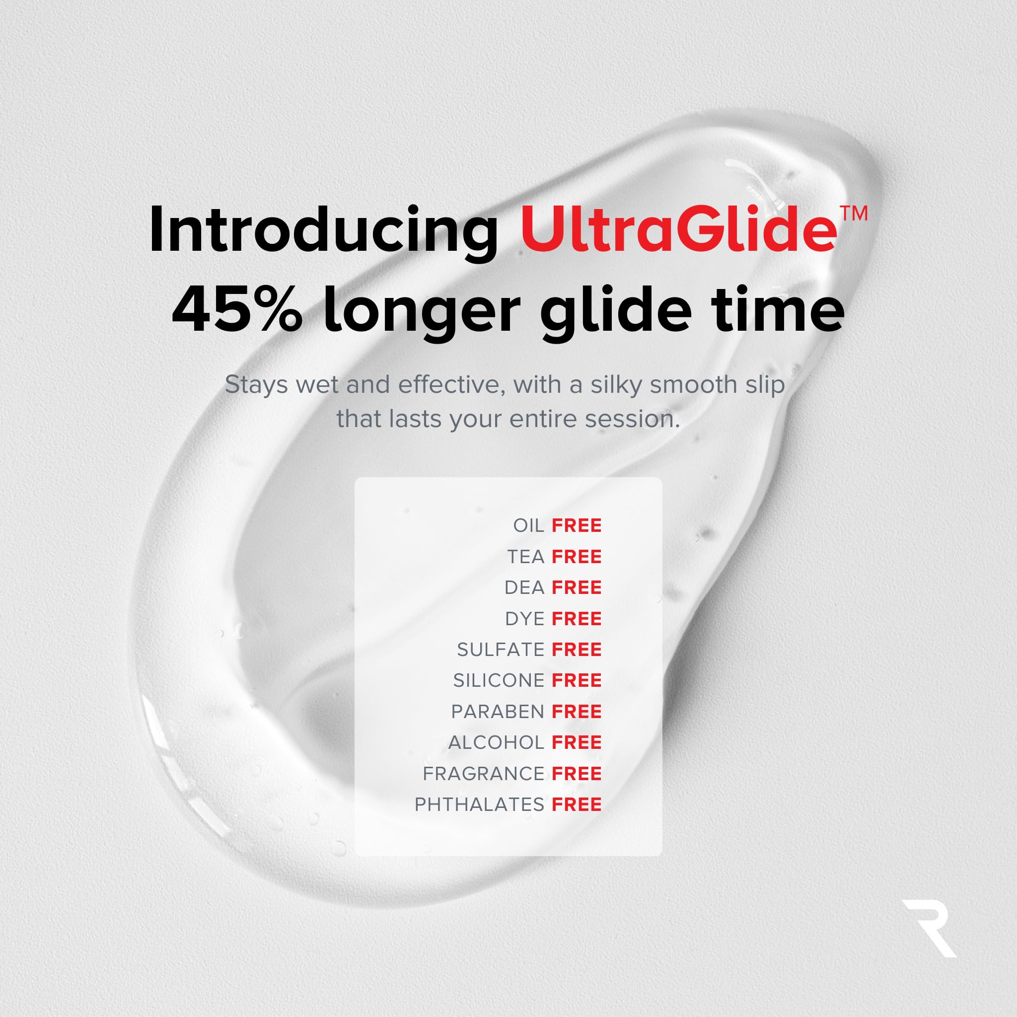 Red Medical Supplies silky gel texture during application for device sessions