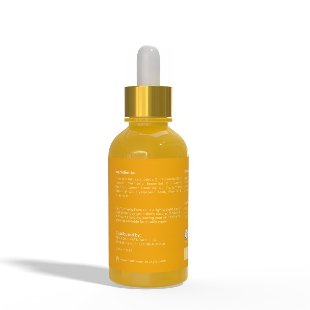 Red Rose Naturals Turmeric Face Oil 1 oz bottle