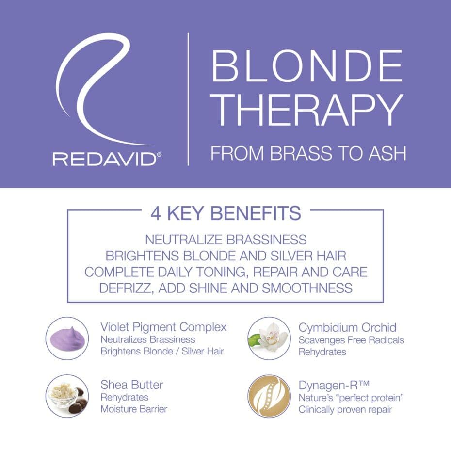Redavid Blonde Dual Therapy premium packaging inviting daily use.